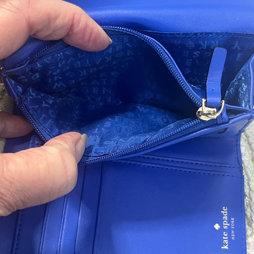 Kate Spade New York Blue Tri-Fold Wallet - Picture 10 of 16
